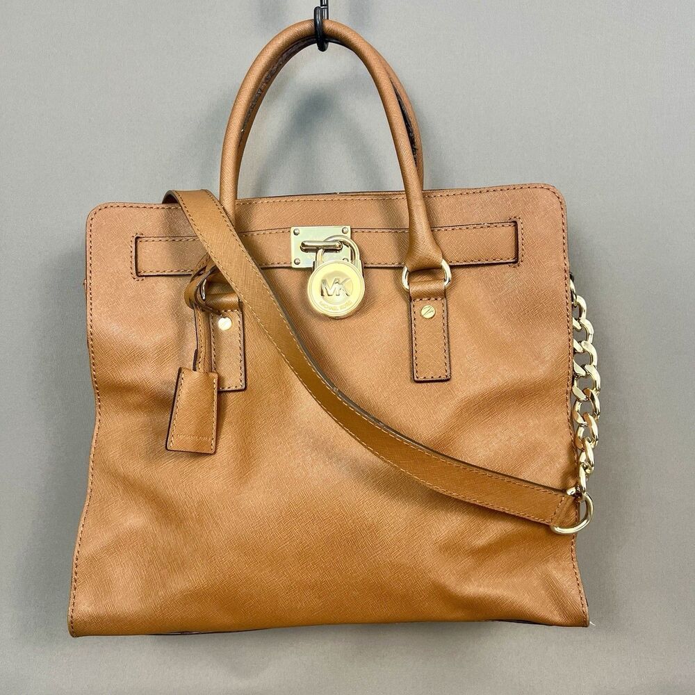 Michael Kors Brown Leather Large Hamilton North South Tote